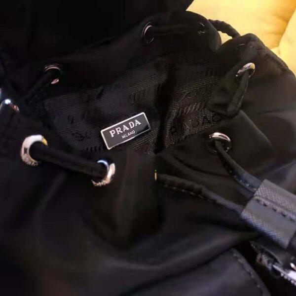 Prada Women Nylon Mini Backpack-Black - Image 5