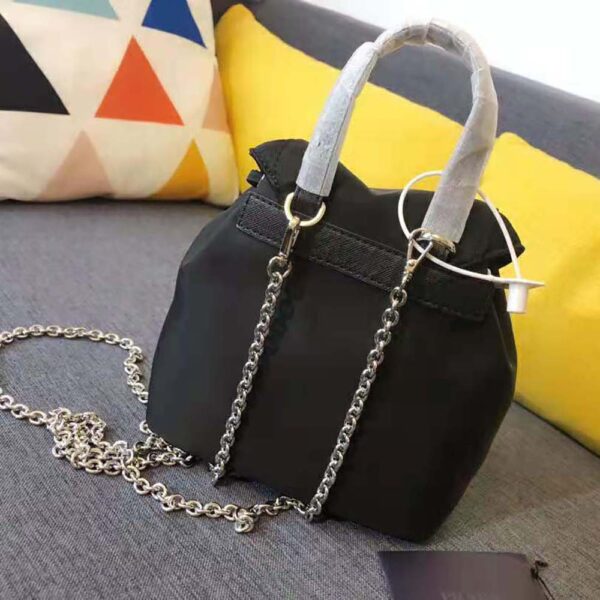 Prada Women Nylon Mini Backpack-Black - Image 3
