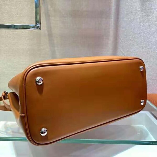 Prada Women Prada Double Medium Leather Handbag-Brown - Image 3