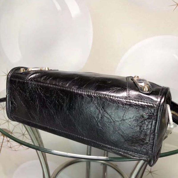 Balenciaga Women Lambskin Mini Bag with “Classic” Shiny Hardware-Black - Image 3