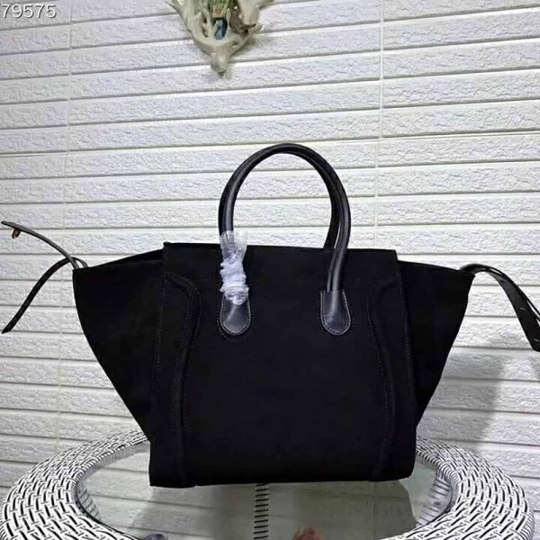 Celine Medium Luggage Phantom Bag in Baby Calfskin Leather-Black - Image 2