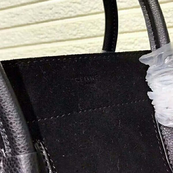 Celine Medium Luggage Phantom Bag in Baby Calfskin Leather-Black - Image 5
