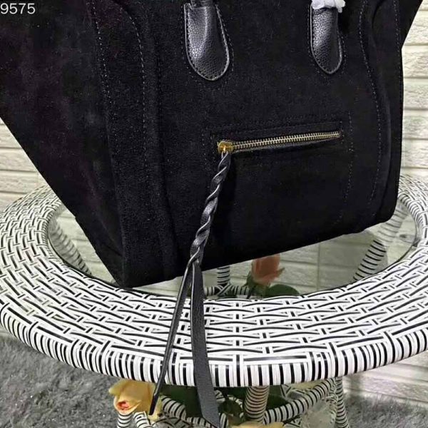 Celine Medium Luggage Phantom Bag in Baby Calfskin Leather-Black - Image 3