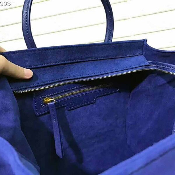 Celine Medium Luggage Phantom Bag in Baby Calfskin Leather-Blue - Image 3