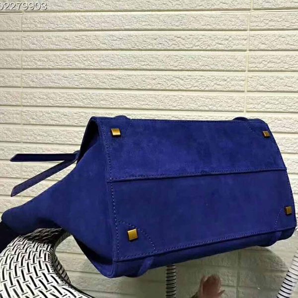 Celine Medium Luggage Phantom Bag in Baby Calfskin Leather-Blue - Image 6