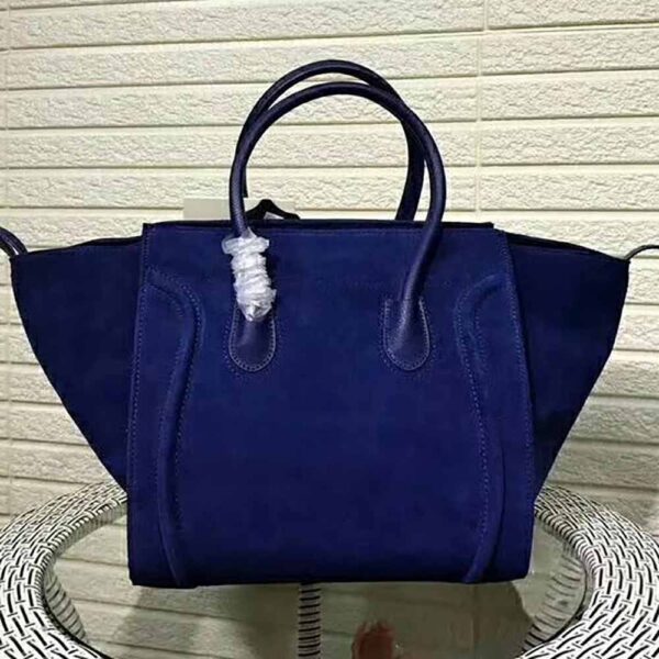 Celine Medium Luggage Phantom Bag in Baby Calfskin Leather-Blue - Image 2