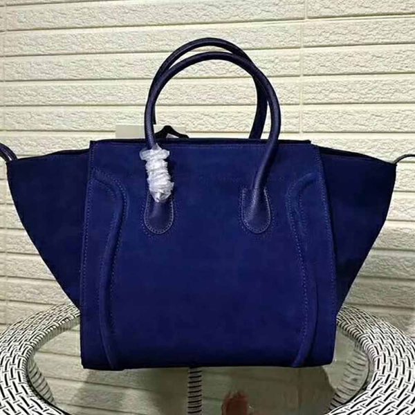 Celine Medium Luggage Phantom Bag in Baby Calfskin Leather-Blue - Image 7