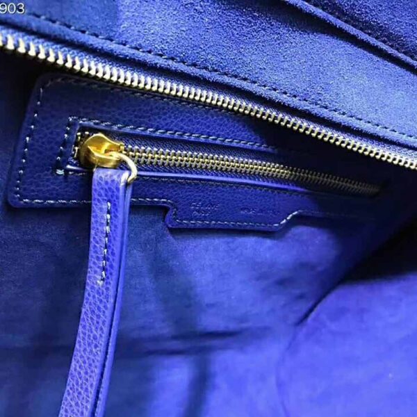 Celine Medium Luggage Phantom Bag in Baby Calfskin Leather-Blue - Image 6
