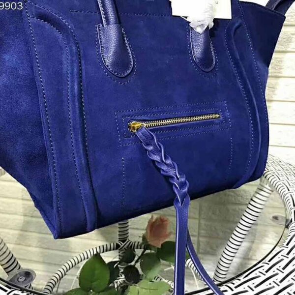 Celine Medium Luggage Phantom Bag in Baby Calfskin Leather-Blue - Image 7