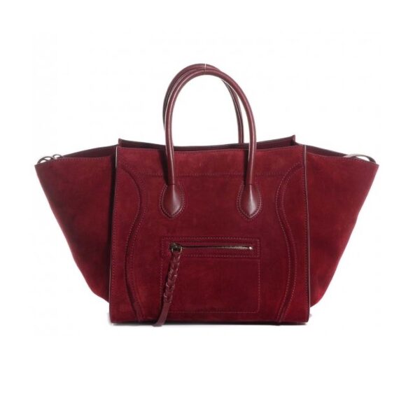 Celine Medium Luggage Phantom Bag in Baby Calfskin Leather-Purple