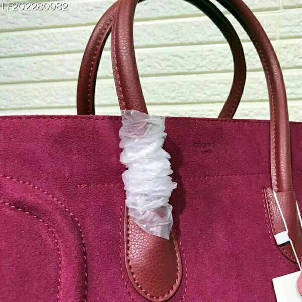 Celine Medium Luggage Phantom Bag in Baby Calfskin Leather-Purple - Image 4