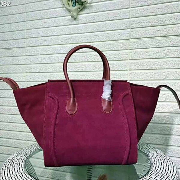 Celine Medium Luggage Phantom Bag in Baby Calfskin Leather-Purple - Image 7