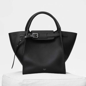 Celine Women Small Big Bag in Supple Grained Calfskin-Black