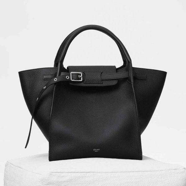 Celine Women Small Big Bag in Supple Grained Calfskin-Black