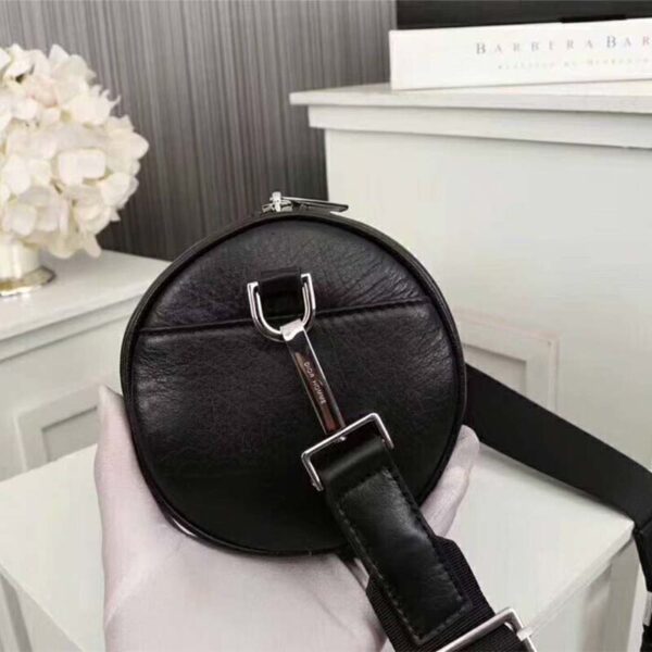Dior Unisex Black Grained Calfskin “Roller” Pouch with “Atelier” Print - Image 6