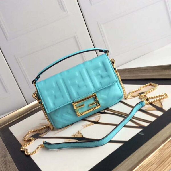 Fendi Women Iconic Baguette Leather Bag in Mini Size - Image 8