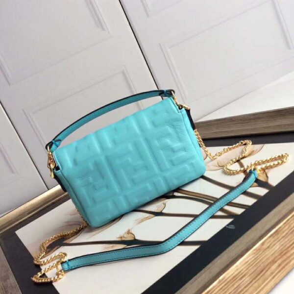 Fendi Women Iconic Baguette Leather Bag in Mini Size - Image 9