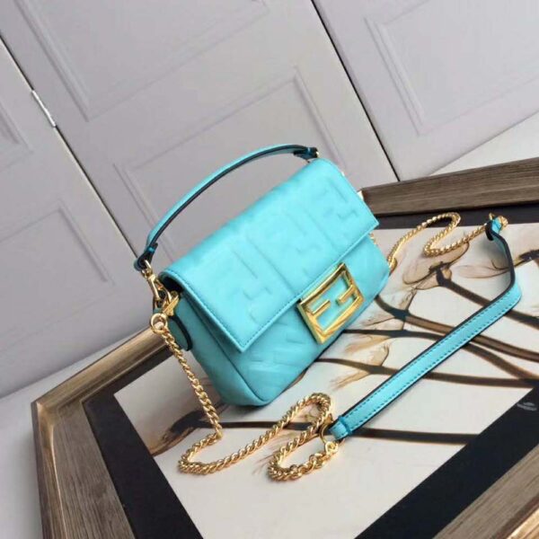 Fendi Women Iconic Baguette Leather Bag in Mini Size - Image 10