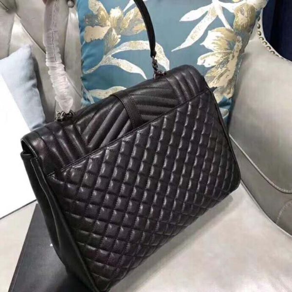 Saint Laurent YSL Large Envelope Mixed Grain De Poudre Matelasse-Black - Image 3