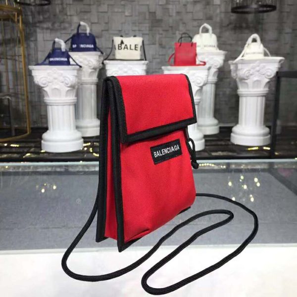 Balenciaga Men Explorer Pouch Strap-Red - Image 2