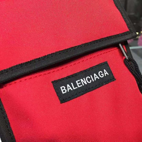 Balenciaga Men Explorer Pouch Strap-Red - Image 5