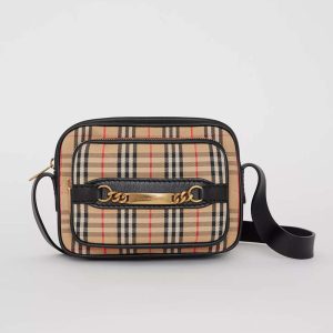 Burberry Men The 1983 Check Link Camera Bag-Black