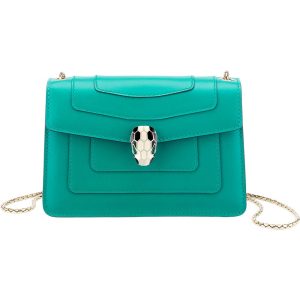 Bvlgari Women Serpenti Forever Mini Bag in Calf Leather-Green
