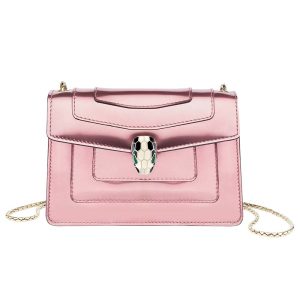 Bvlgari Women Serpenti Forever Mini Bag in Calf Leather-Pink