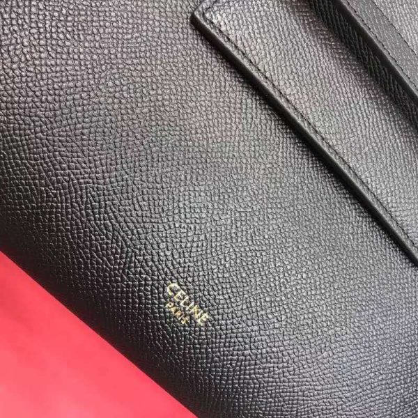 Celine Women Nano Belt Bag in Grained Calfskin-Black - Image 6