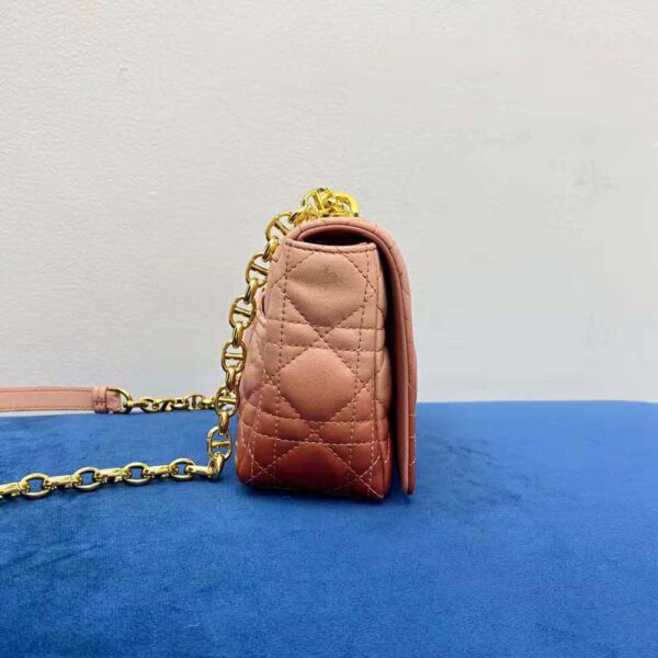 Dior Women Small Dior Caro Bag Pink Gradient Cannage Lambskin - Image 4