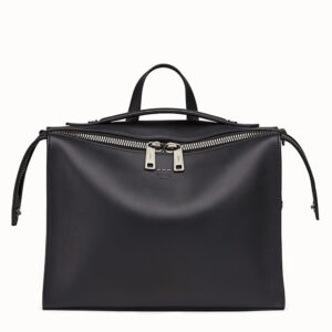 Fendi Men Messenger Smooth Black-Leather Bag