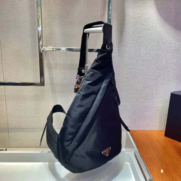 Prada Women Re-Nylon and Leather Backpack-Black - Image 3