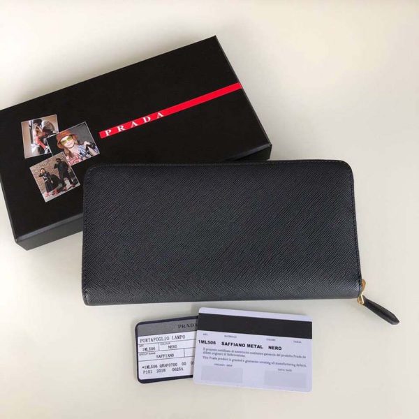 Prada Women Saffiano Leather Mini Shoulder Bag-Black - Image 6
