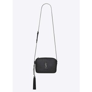 Saint Laurent YSL Women Lou Camera Bag Crocodile Embossed Leather