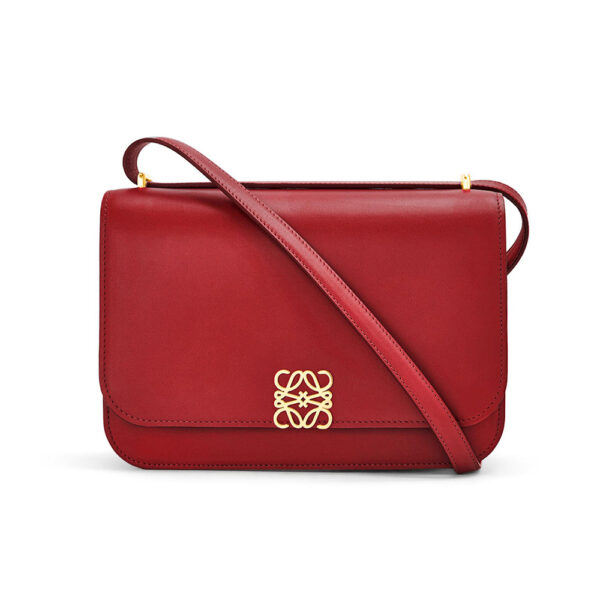 Loewe Women Goya Bag in Silk Calfskin-Maroon