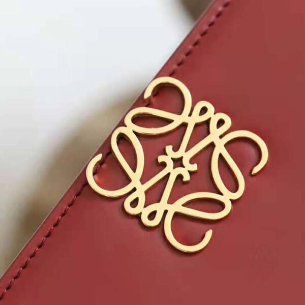 Loewe Women Goya Bag in Silk Calfskin-Maroon - Image 2