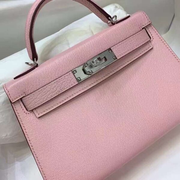Hermes Kelly 19cm Chever Silver Hardware - Image 2